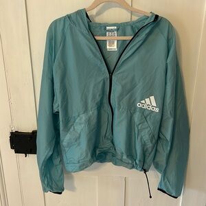 Light blue Adidas windbreaker size S